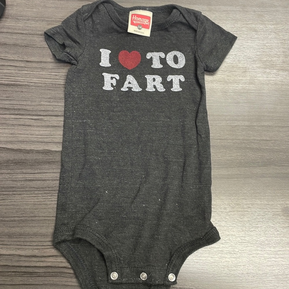 Homage Baby Onezie I Love To Fart